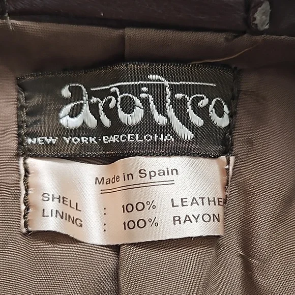 Vintage 1980s leather jacket, S-M - Picture 6 of 11